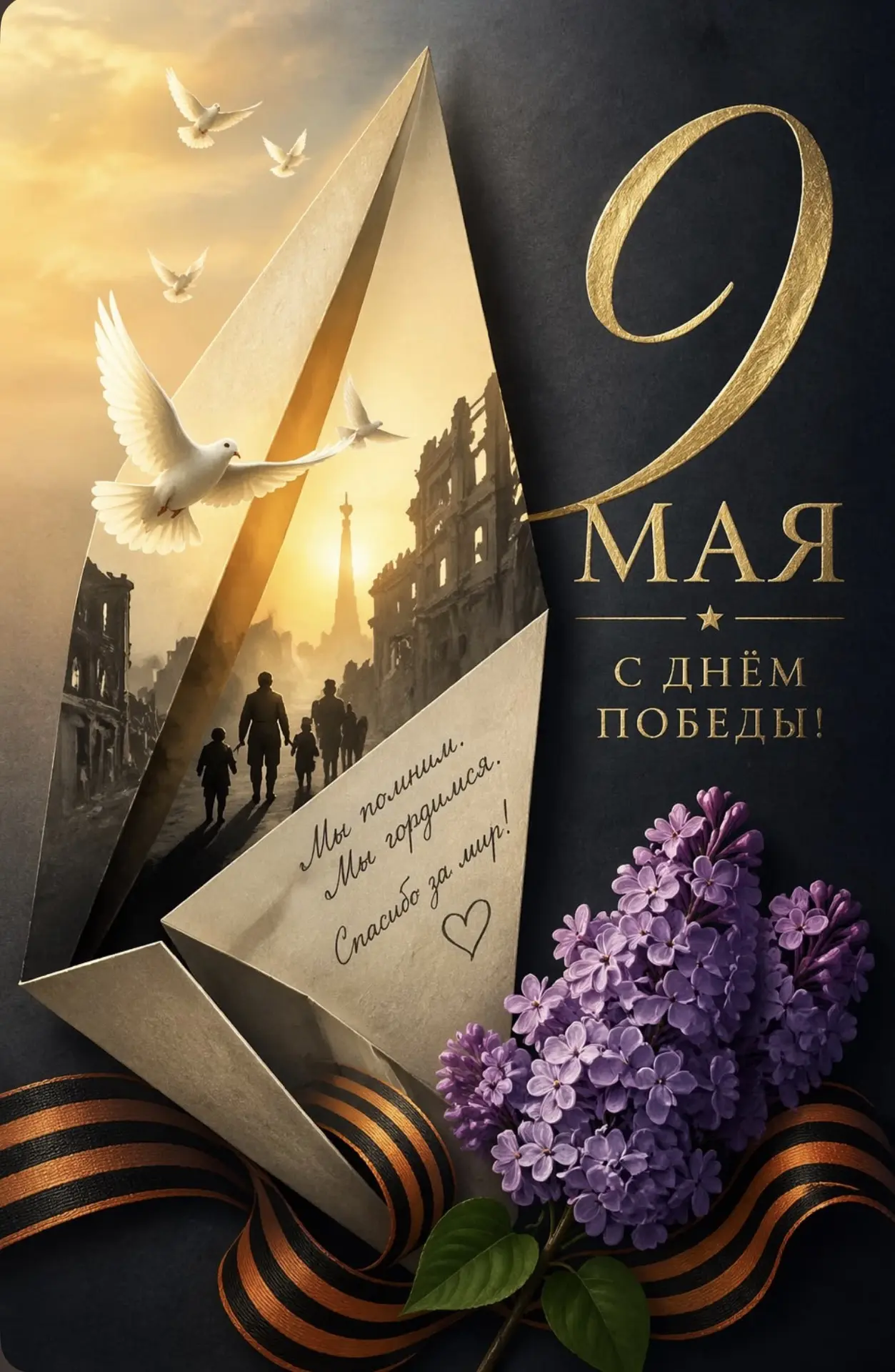 🕊 С Днём Великой Победы!

9 Мая — это не просто дата. Это день нашей общей памяти, гордости и благо