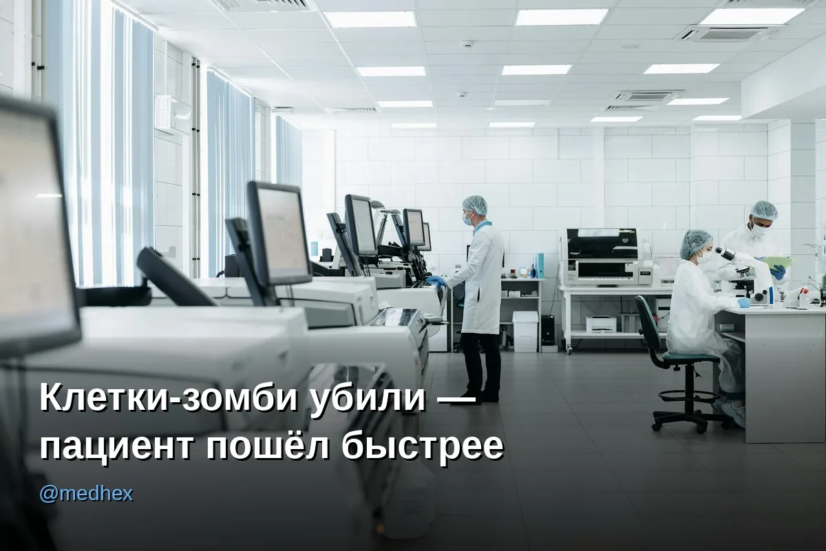 🧬 Впервые ввели «таблетки от старости» человеку — и он стал ходить быстрее
