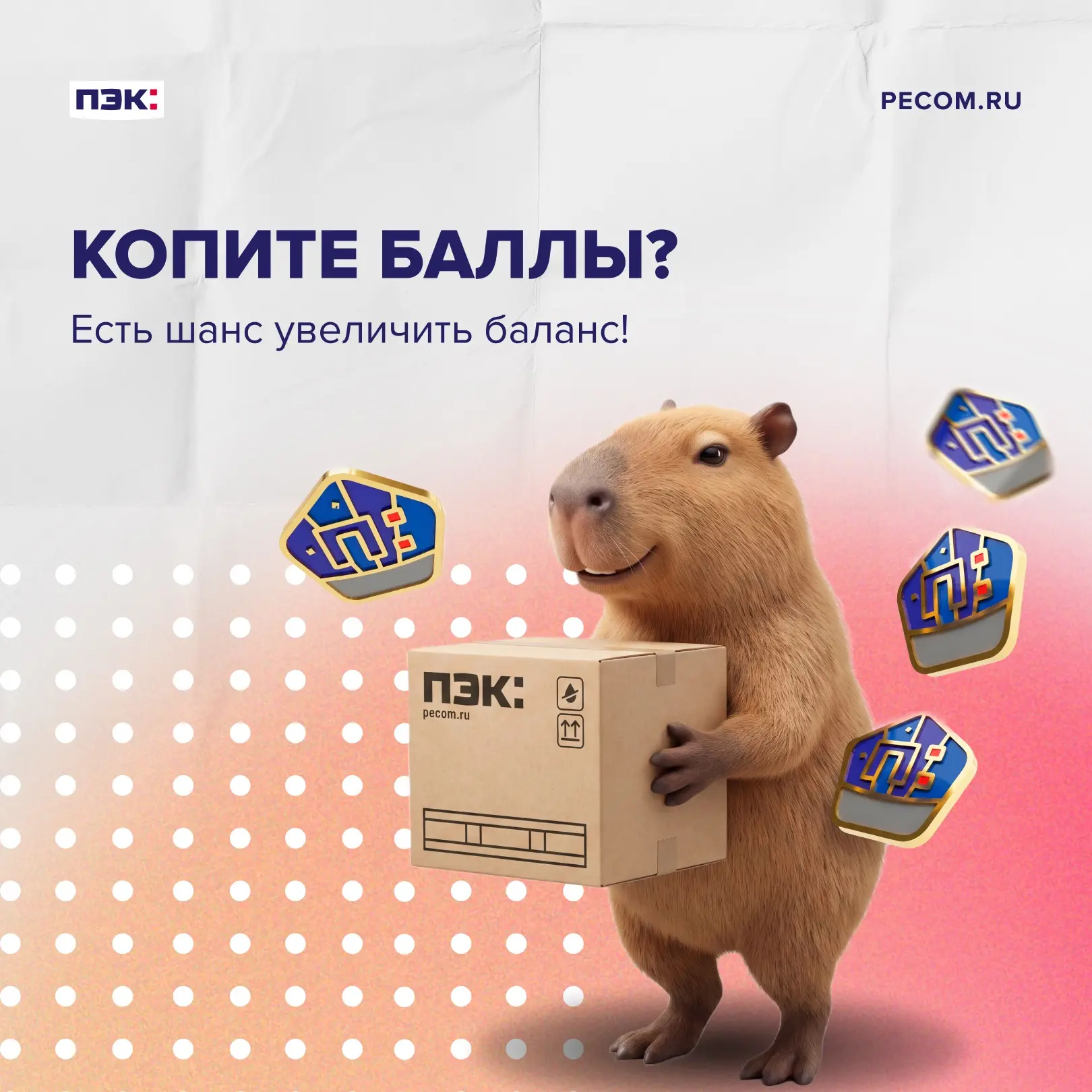 С 1 сентября по 31 декабря 2026 г в компании проходит акция ПЭК: КОПИБАЛЛЫ.