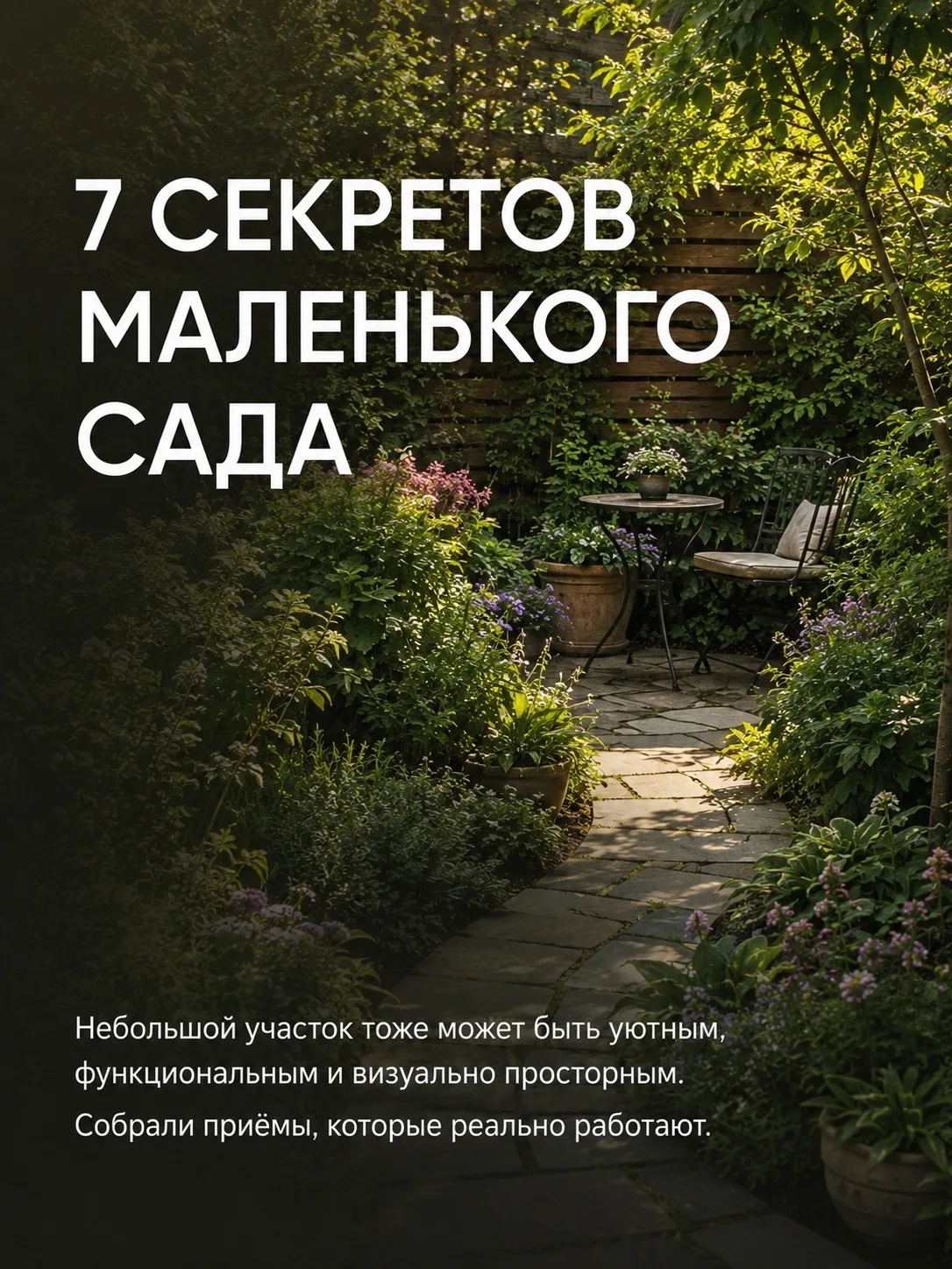 Маленький участок не значит скучный сад 🌿