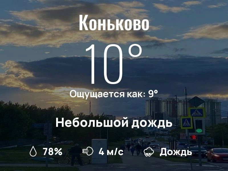 Что с погодой в Коньково?