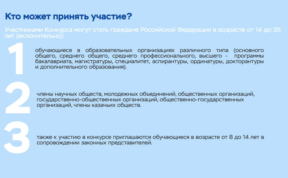XVI Всероссийский конкурс законотворческих инициатив молодежи «Парламент 2030 Ссылка на перечень док