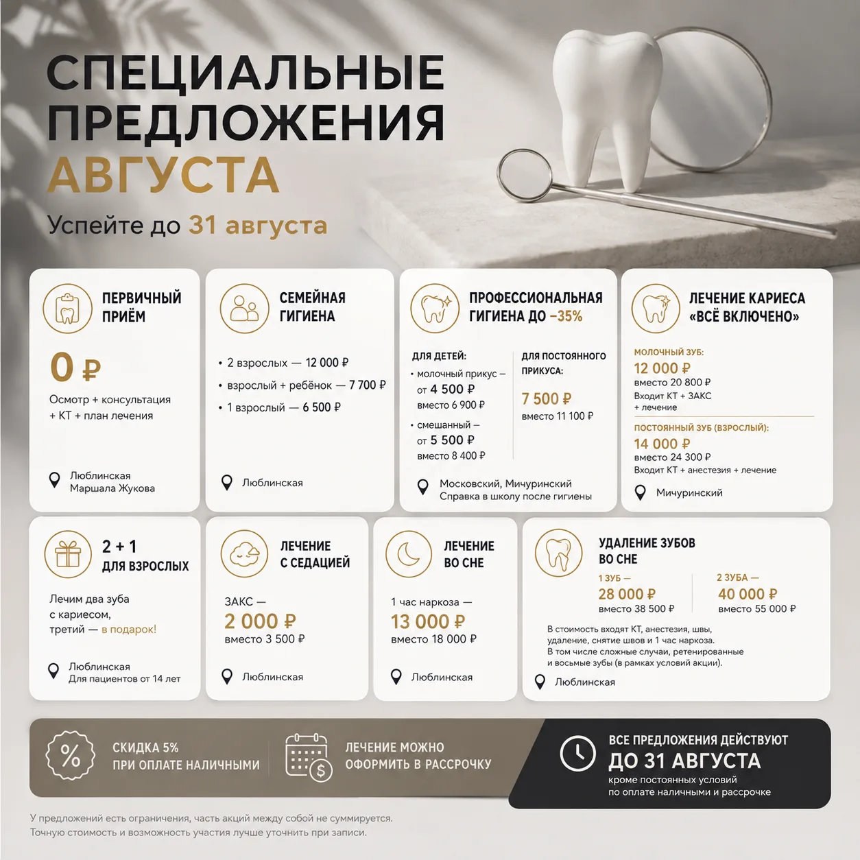 Если стоматолог был в планах на август, этот пост лучше сохранить.