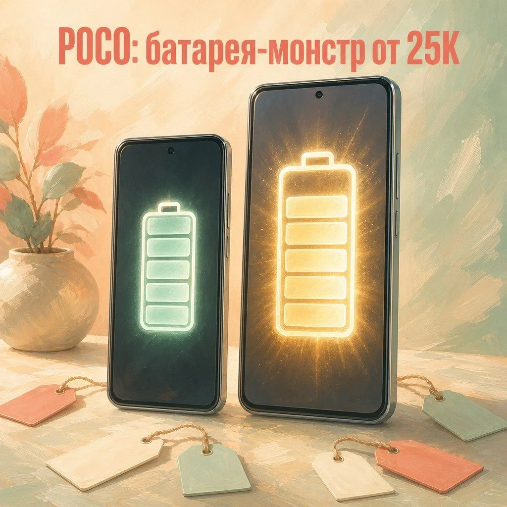 POCO X8 Pro за 25 100 ₽ с батареей 6500 мАч, а у версии Max вообще 8500 мАч и Dimensity...