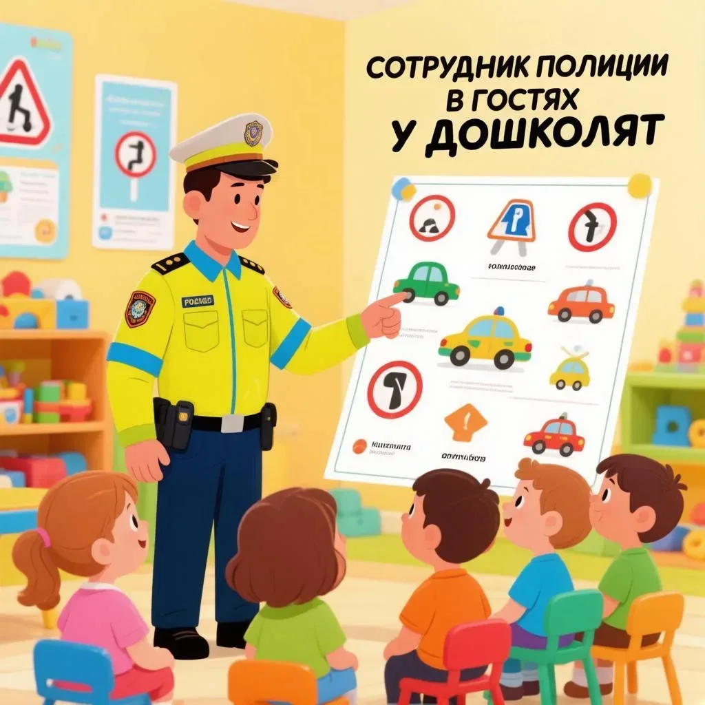 👮‍♂️Сотрудник полиции в гостях у дошколят