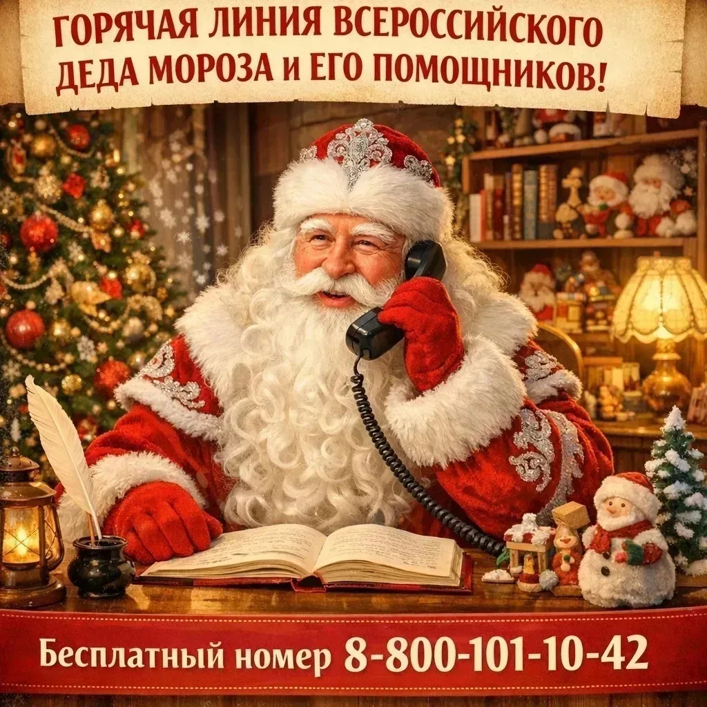 🎅✨ А можно ли позвонить Деду Морозу? Конечно! 

В России вновь заработала горячая линия Всероссийск