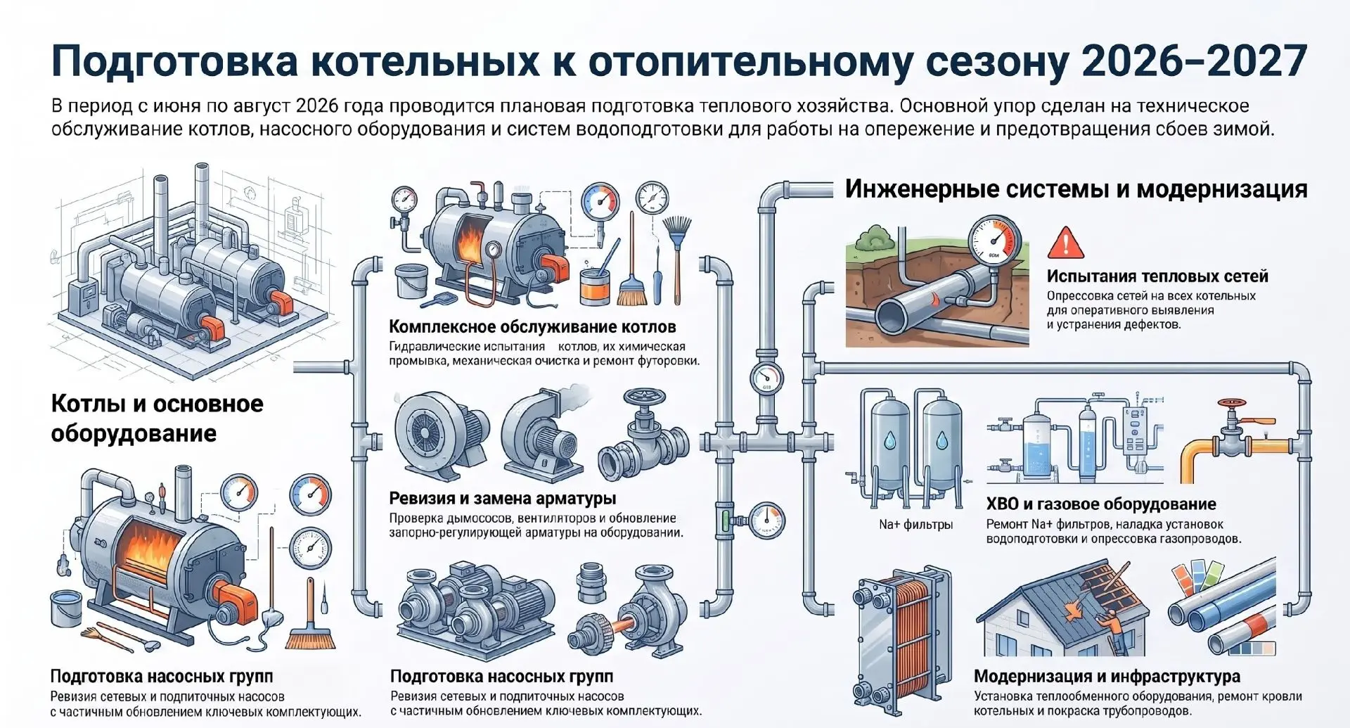 🔥Подготовка к отопительному сезону 2026–2027 в самом разгаре.

На прошлой неделе Губернатор Свердло