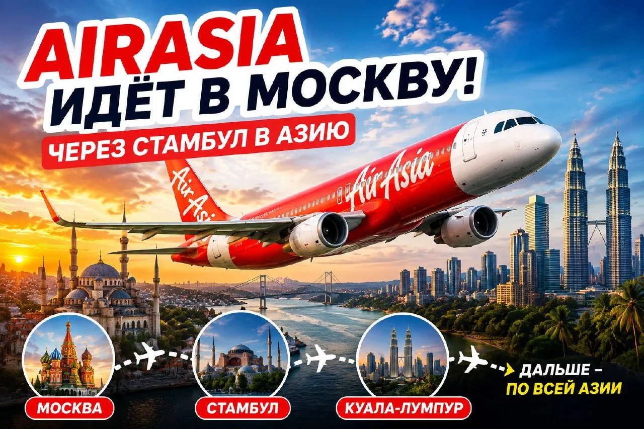 ✈️🔥 AirAsia становится ближе к России!
