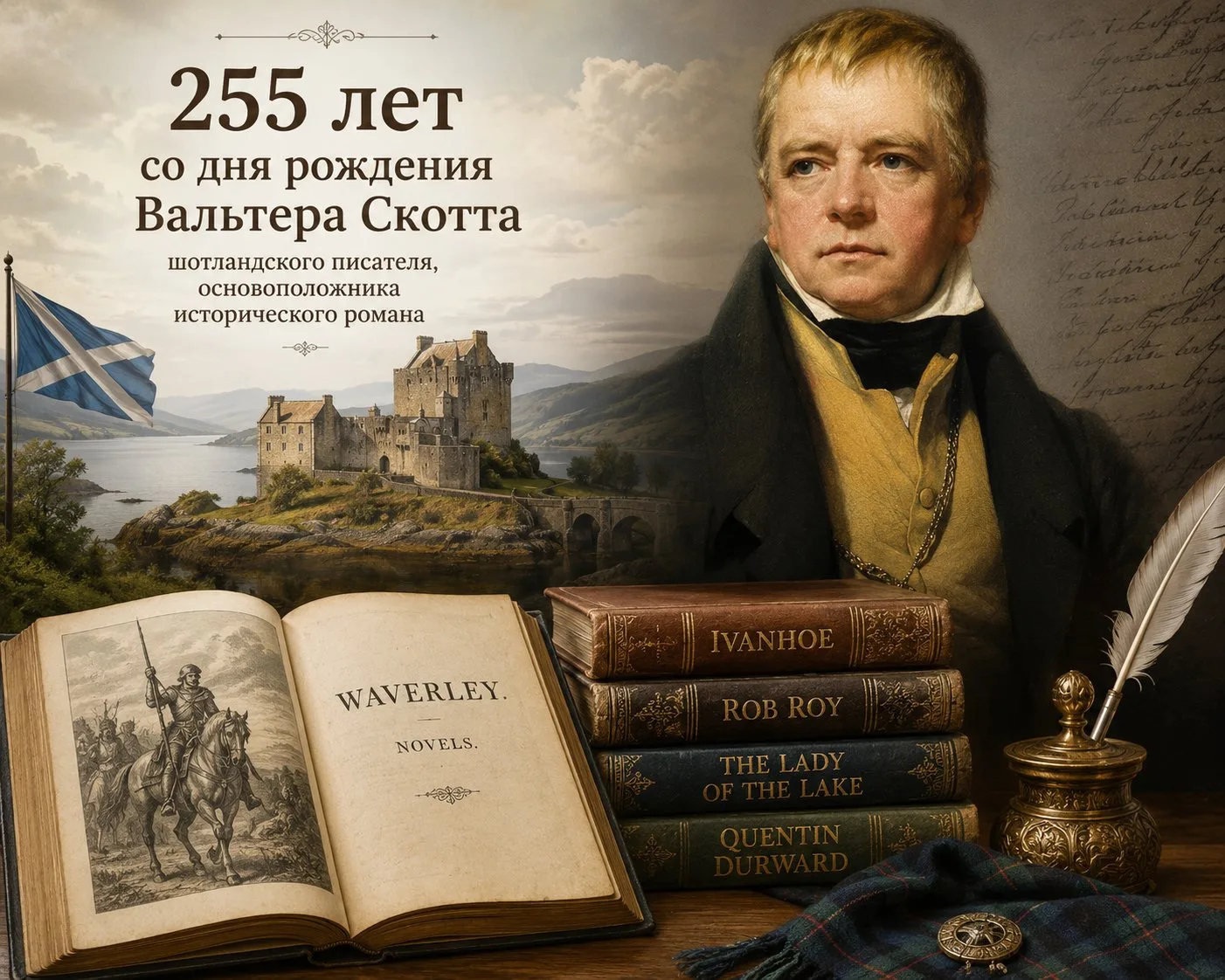 📚 255 лет со дня рождения Вальтера Скотта