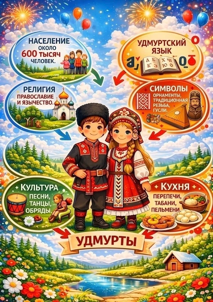 Мы подготовили серию ярких карточек о народах России и соседних стран 🌍