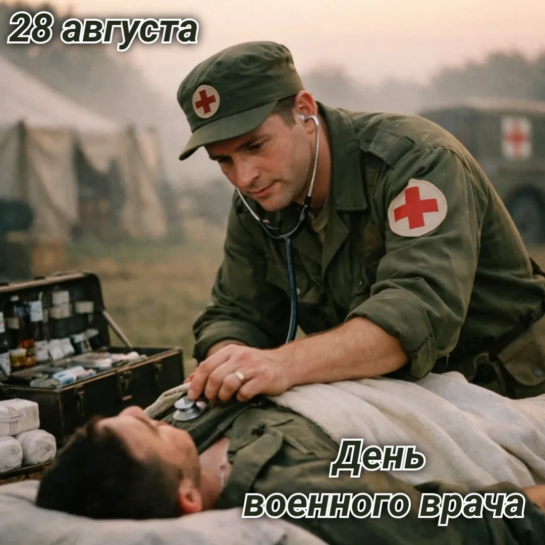 28 августа в России отмечается День военного врача 🩺 — профессиональный праздник тех, ...