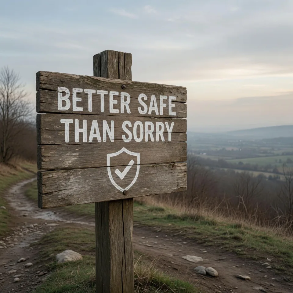 🇬🇧 Better safe than sorry.

🔸 This proverb means it is wiser to take precautions and be careful t