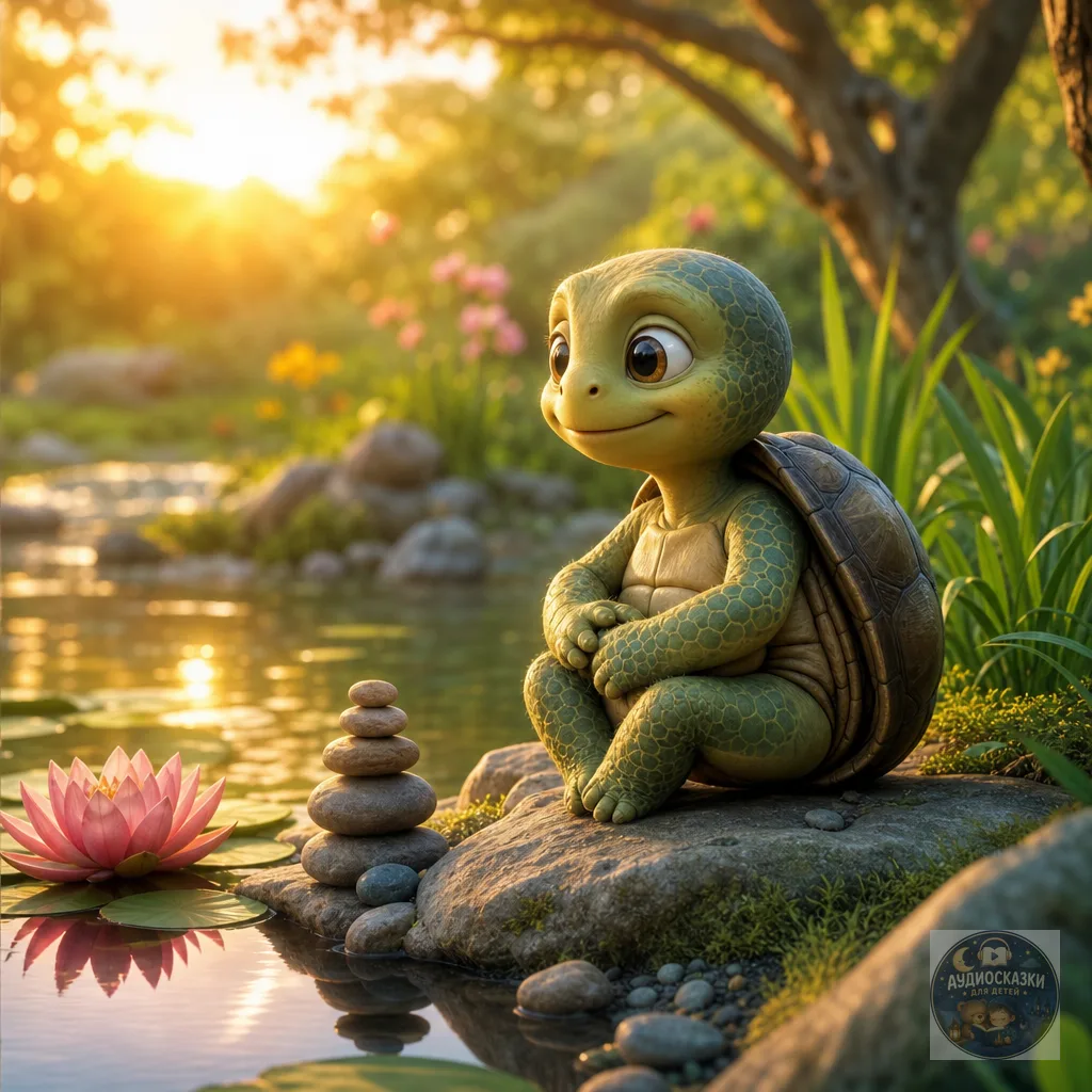 🐢 В тихом пруду жил маленький черепашонок, который очень хотел всё уметь сразу. Но одн...