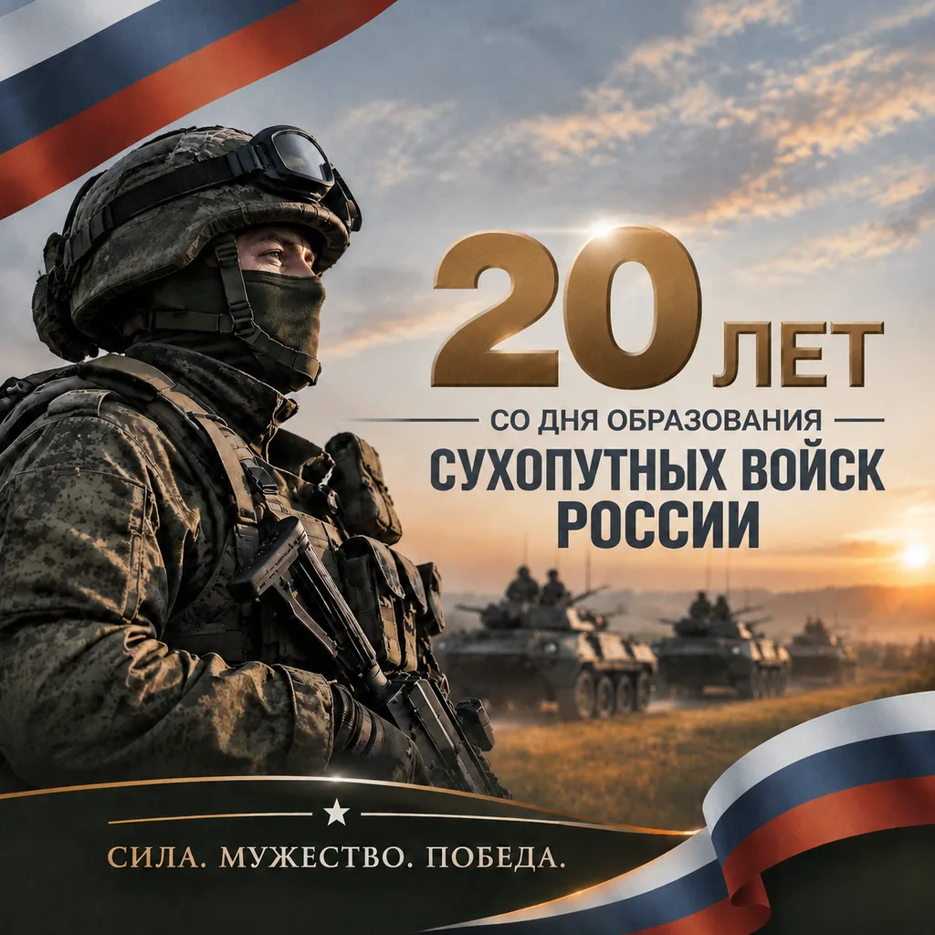 ❗️Сегодня отмечается 20‑летие со дня образования Сухопутных войск Российской Федерации ...