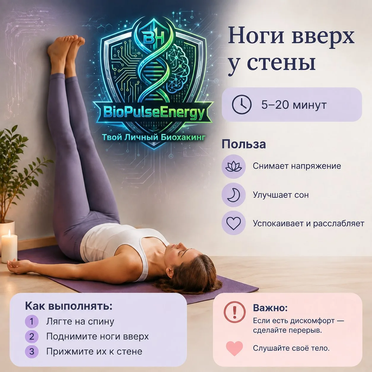 Ноги вверх у стены перед сном