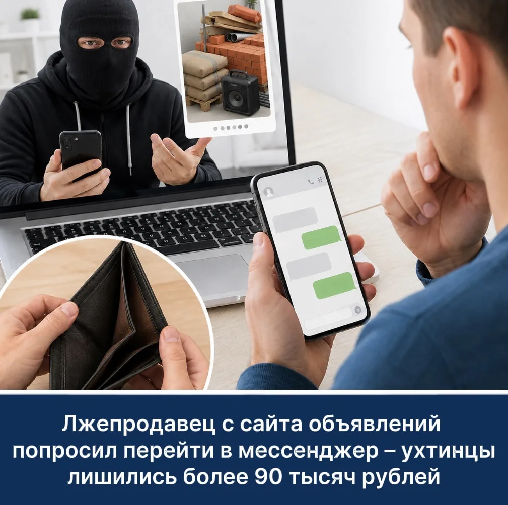 Лжепродавец с сайта объявлений попросил перейти в мессенджер — ухтинцы лишились более 9...