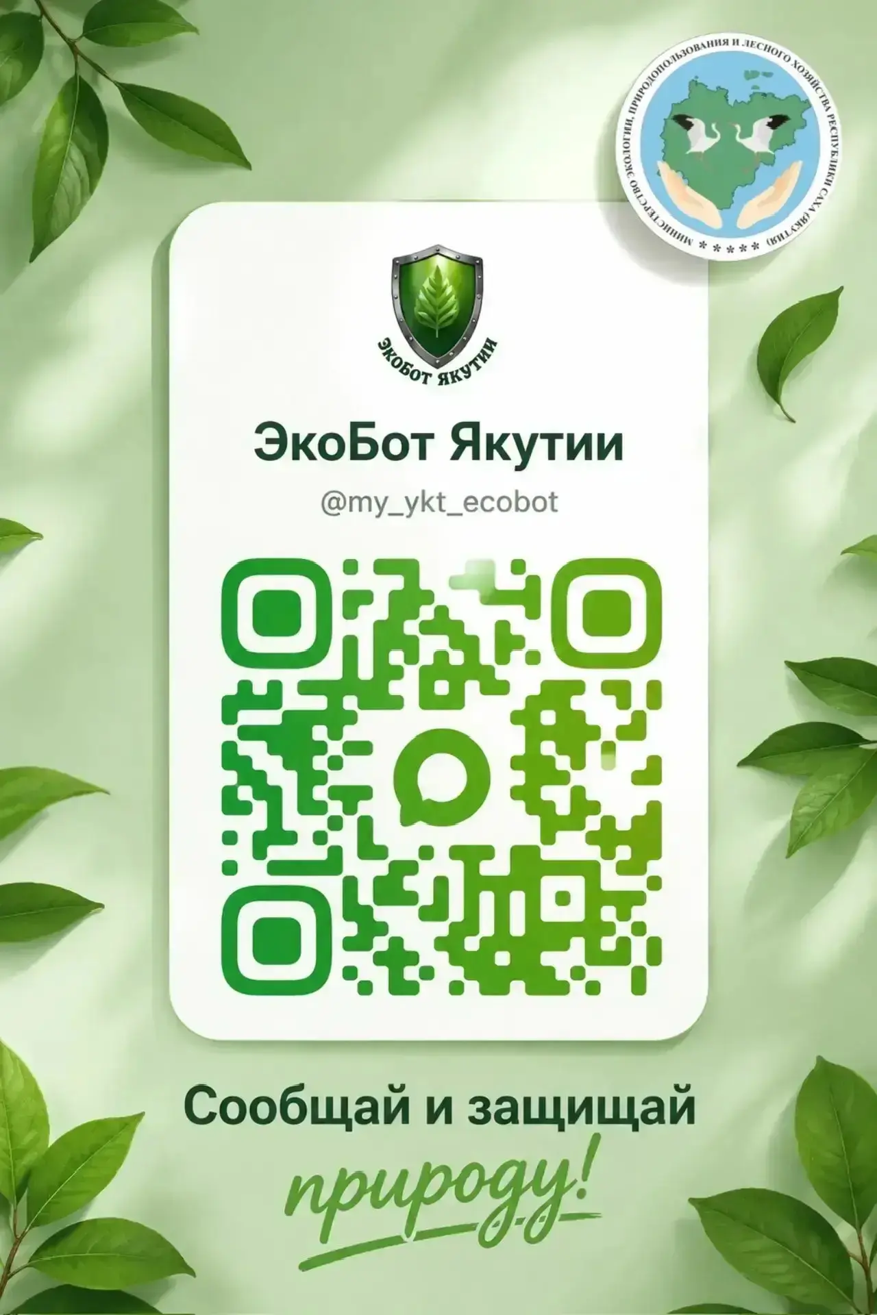 🌿 Чат-бот «Экобот Якутии» в мессенджере МАКС для оперативного приема сигналов об эколо...