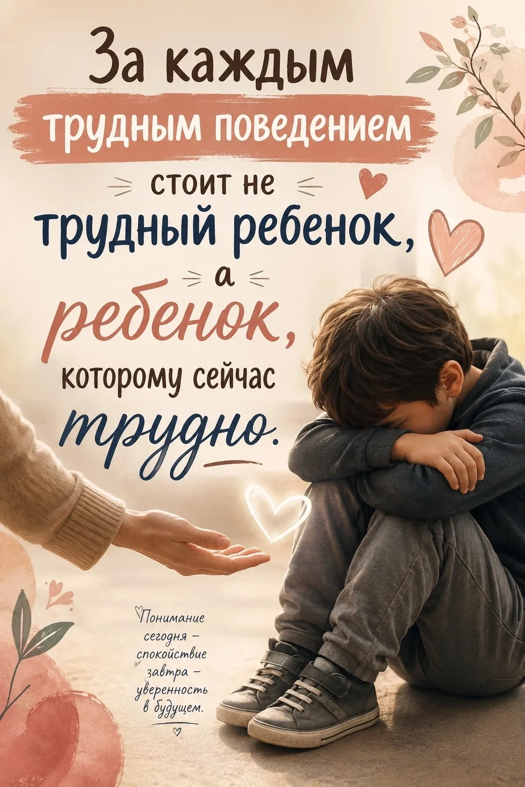 Рубрика КОГДА РАСТУТ ДЕТИ 🧒 

🧡 За каждым трудным поведением стоит не трудный ребенок, а ребенок, 