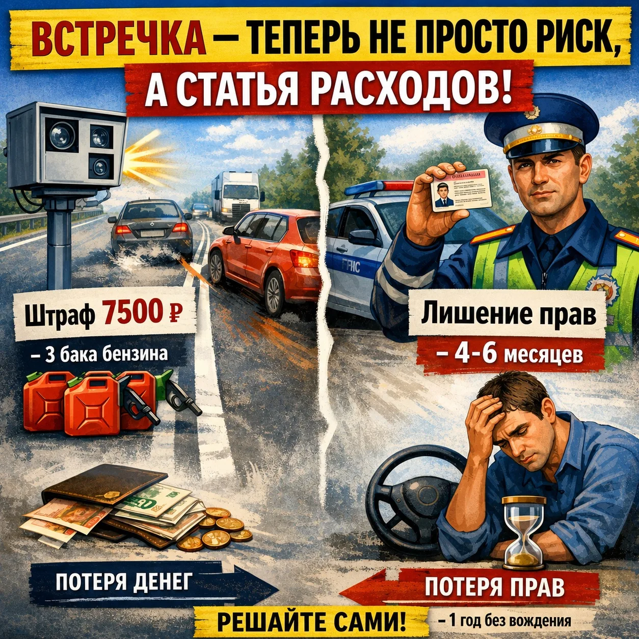 «Встречка теперь не просто риск, а статья расходов»