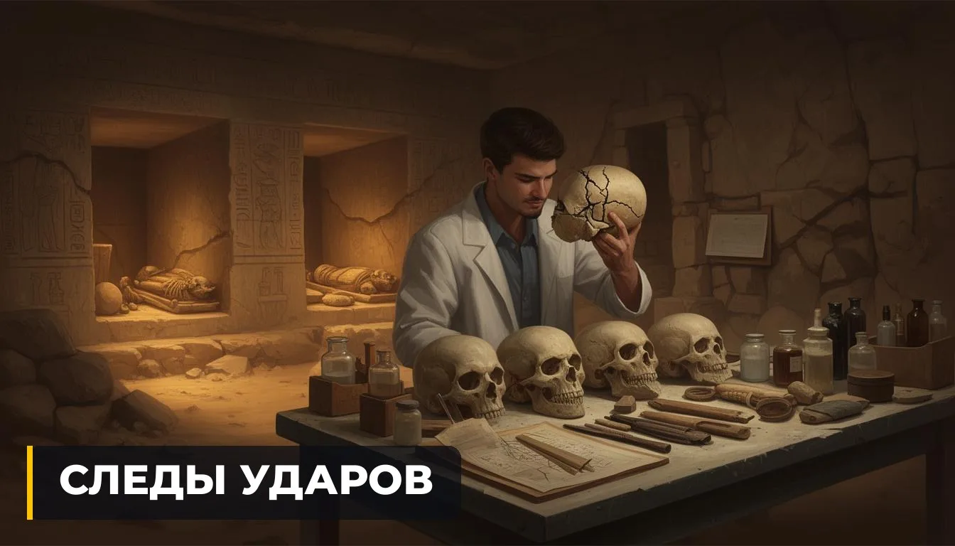 🇪🇬 39% ЧЕРЕПОВ У ЦАРСКИХ ГРОБНИЦ ЕГИПТА ХРАНИЛИ СЛЕДЫ УДАРОВ