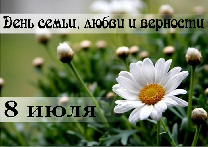 День семьи, любви и верности традиционно отмечается 8 июля!🌼