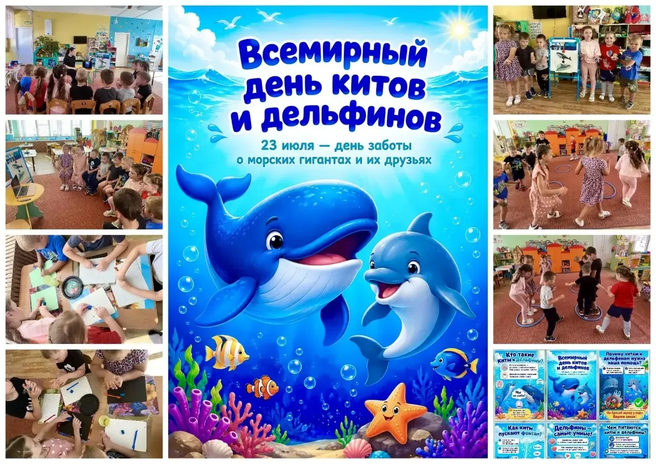 🌊 День китов и дельфинов в нашем детском саду! 🌊

Сегодня наши ребята отправились в удивительное п
