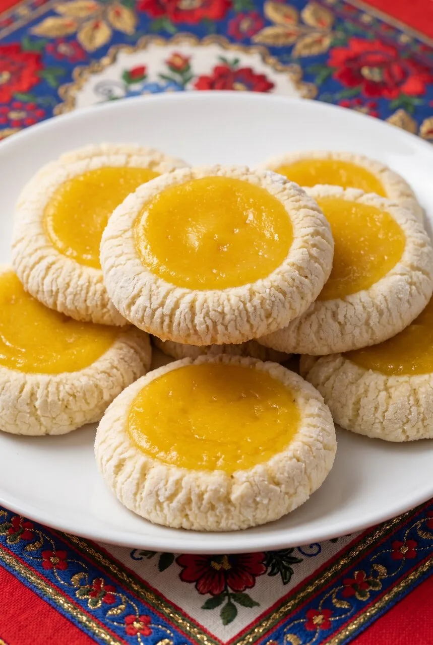 ЛИМОННОЕ ПЕЧЕНЬЕ С НЕЖНОЙ НАЧИНКОЙ И ХРУСТЯЩЕЙ САХАРНОЙ КОРОЧКОЙ, ПОХОЖЕЕ НА НЕБОЛЬШИЕ ...