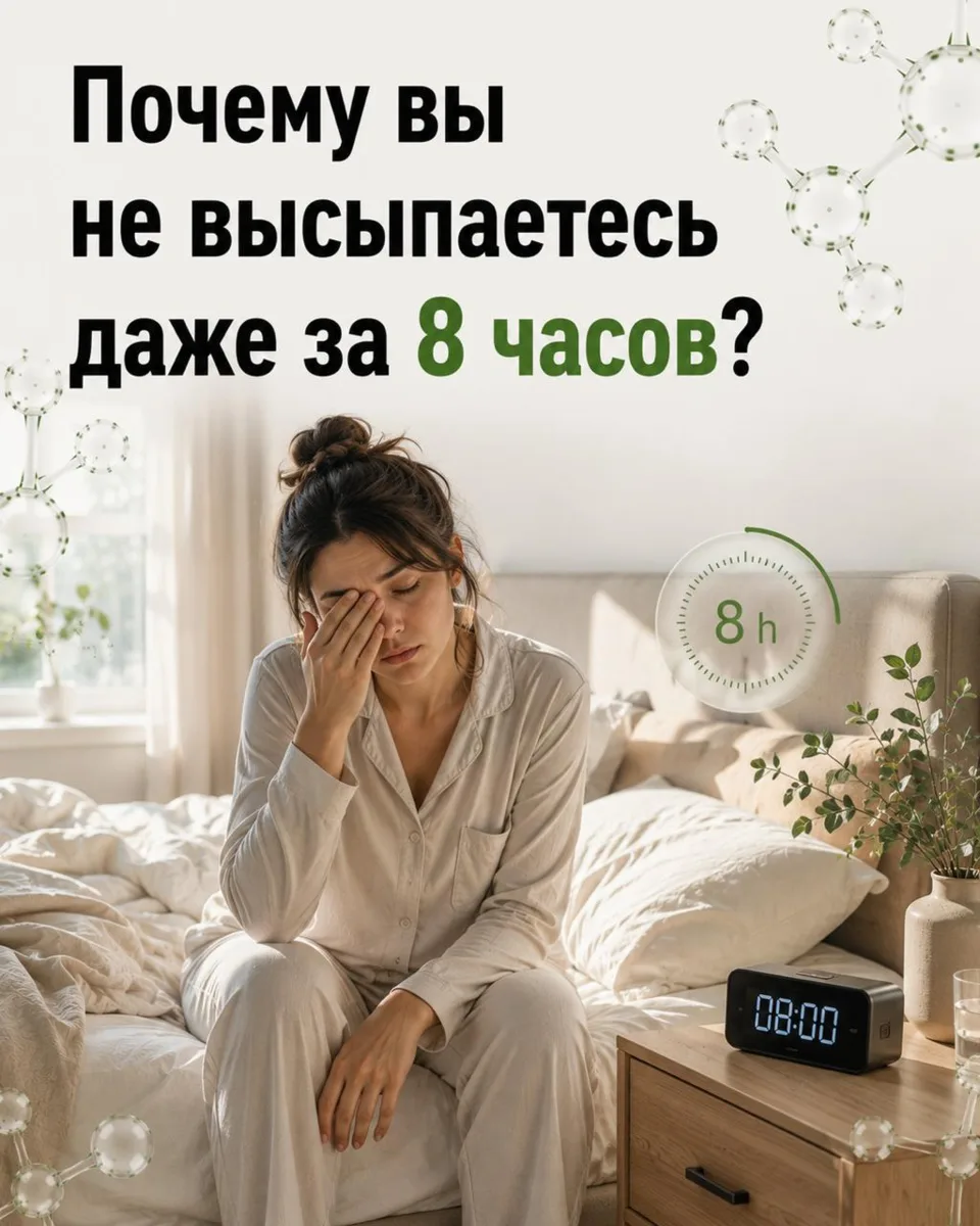 💤 Почему можно проснуться уставшим даже после 8 часов сна?