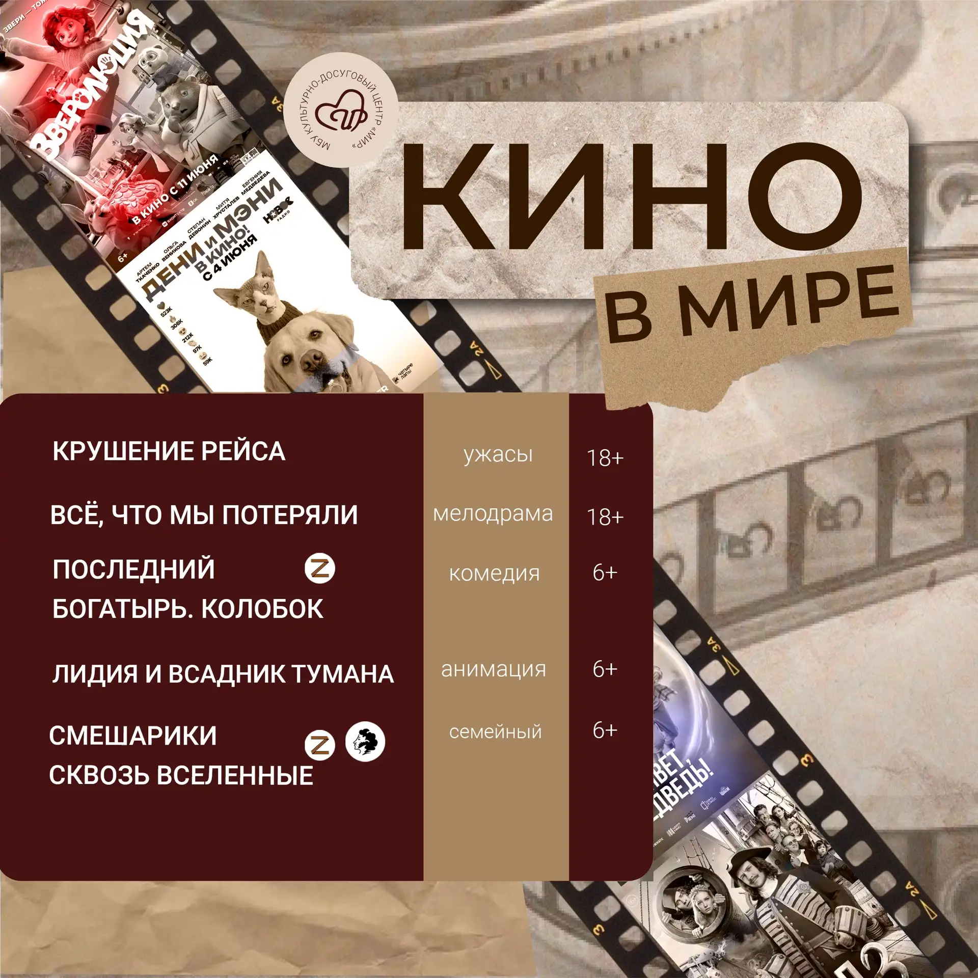 «Кино в мире»: выбирайте свой жанр — и бегом за билетами! 🔥