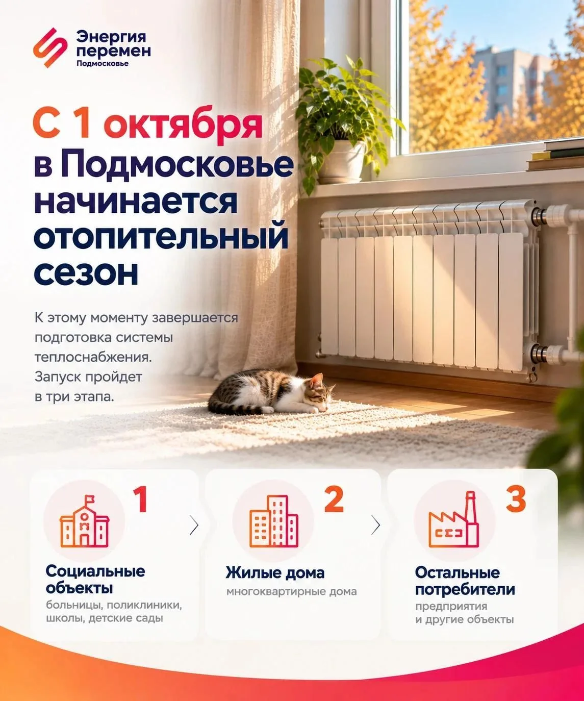 🔥 В Подмосковье стартует отопительный сезон
