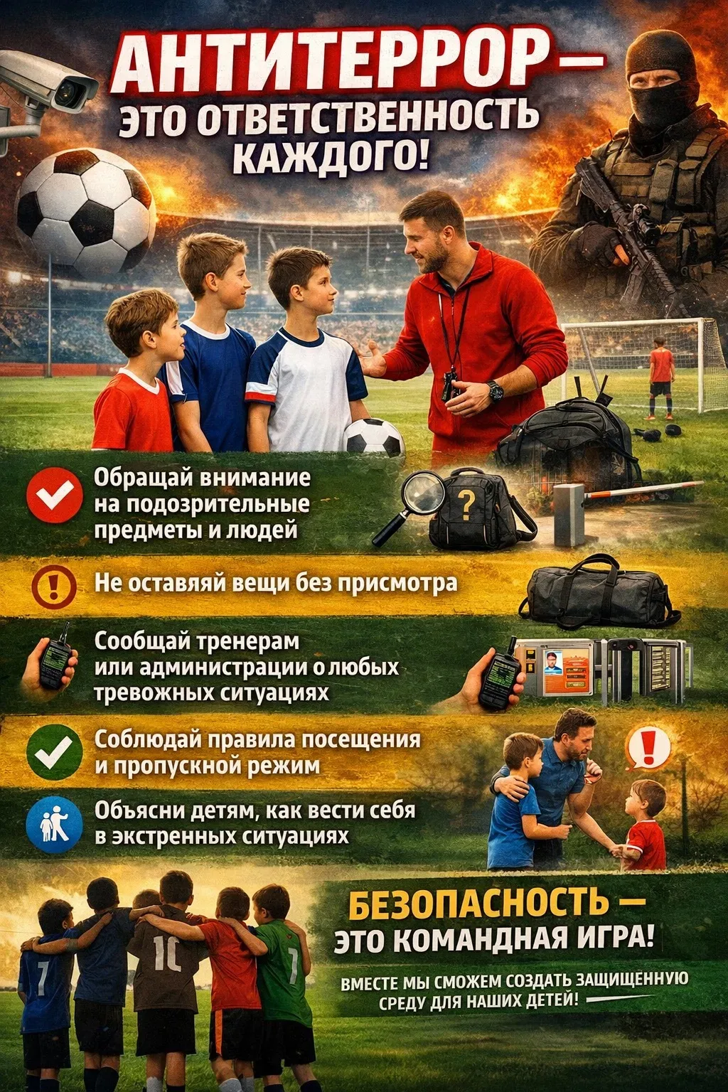 Антитеррор — это ответственность каждого ⚽️