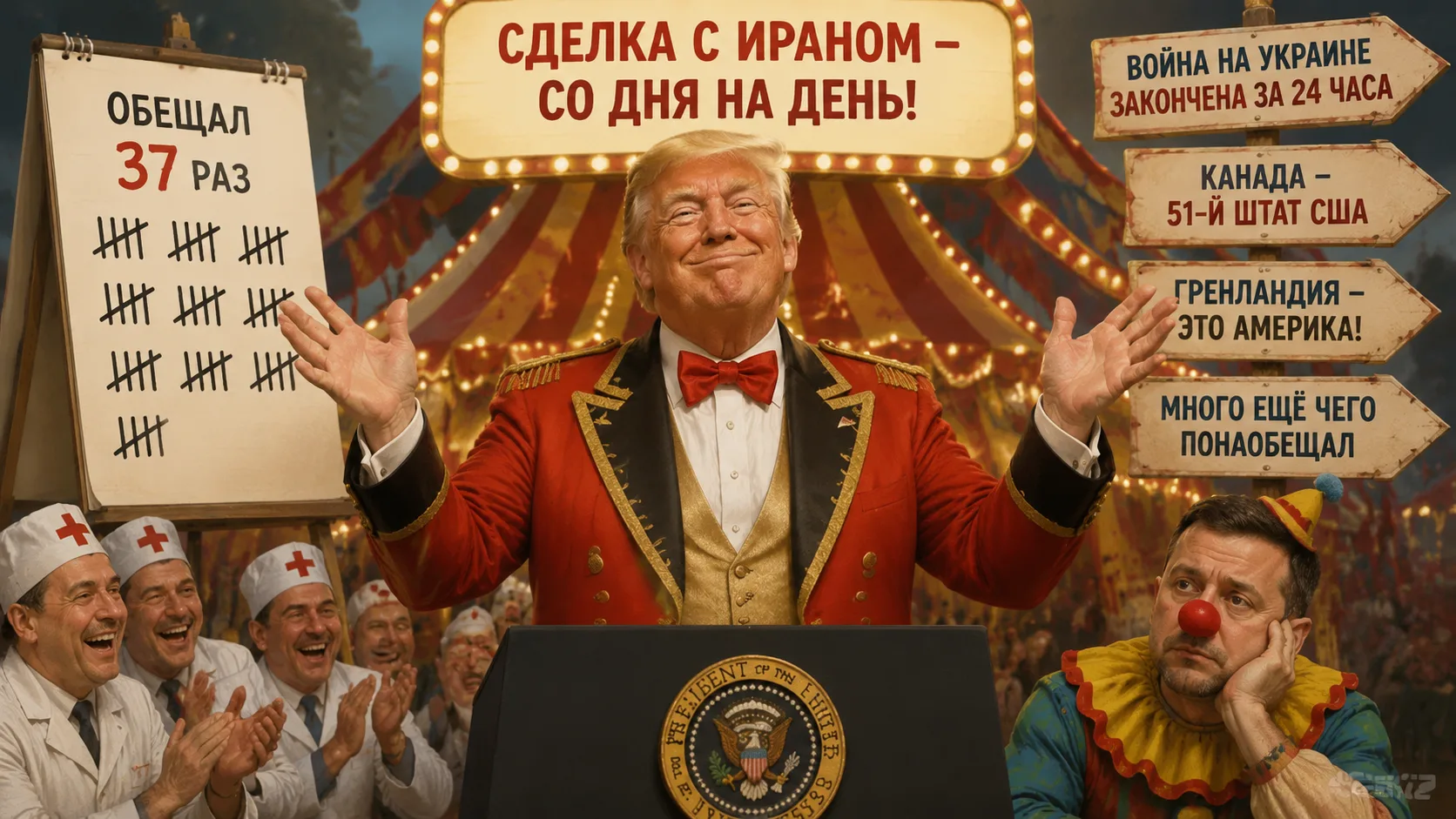 ТРАМП ОБЕЩАЛ СКОРЫЙ МИР. ВСЕ ПОВЕРИЛИ.
