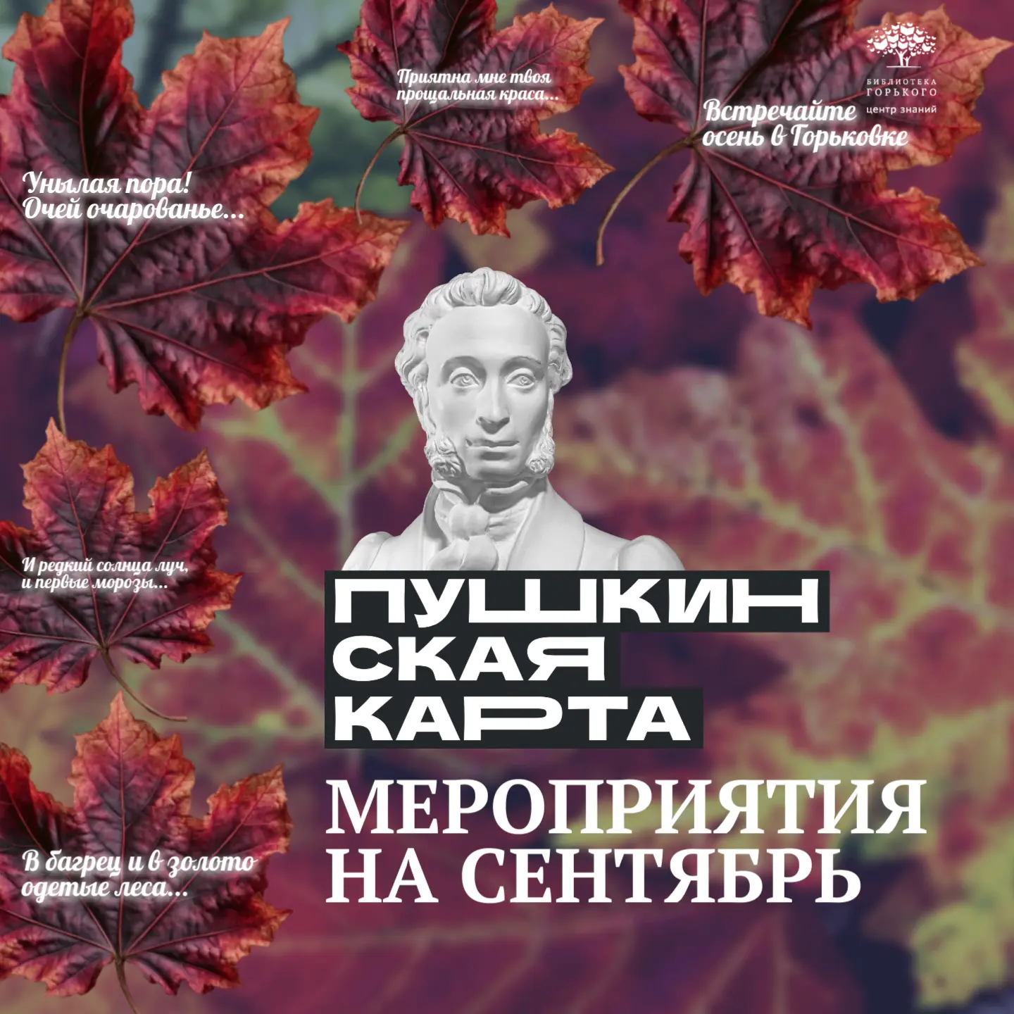 Расписание мероприятий по Пушкинской карте в сентябре! Сохраняйте, чтобы не потерять👋