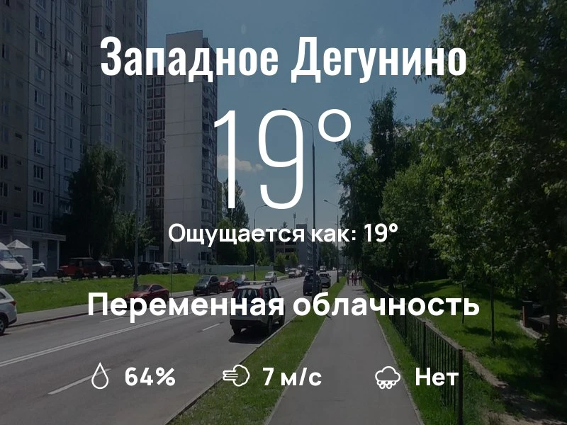 Что с погодой в Западном Дегунино?