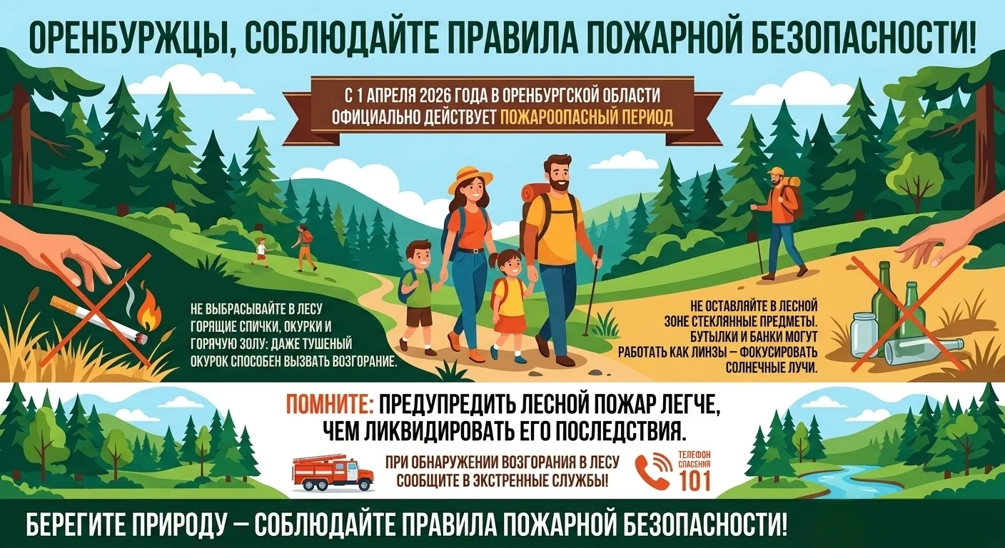 Оренбуржцы, соблюдайте правила пожарной безопасности!