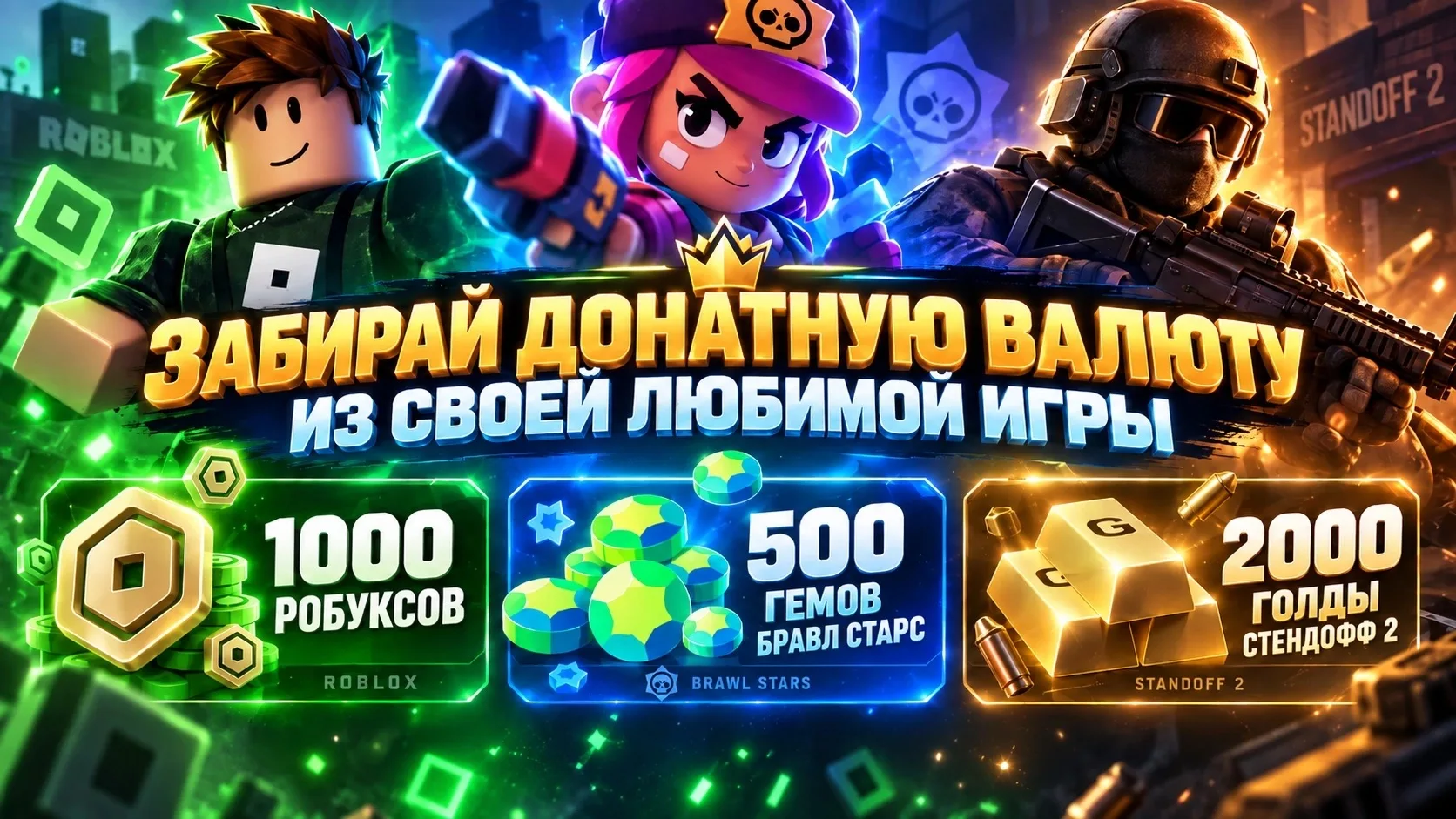 ❗️ЗАБИРАЙ ДОНАТНУЮ ВАЛЮТУ ИЗ СВОЕЙ ЛЮБИМОЙ ИГРЫ👇