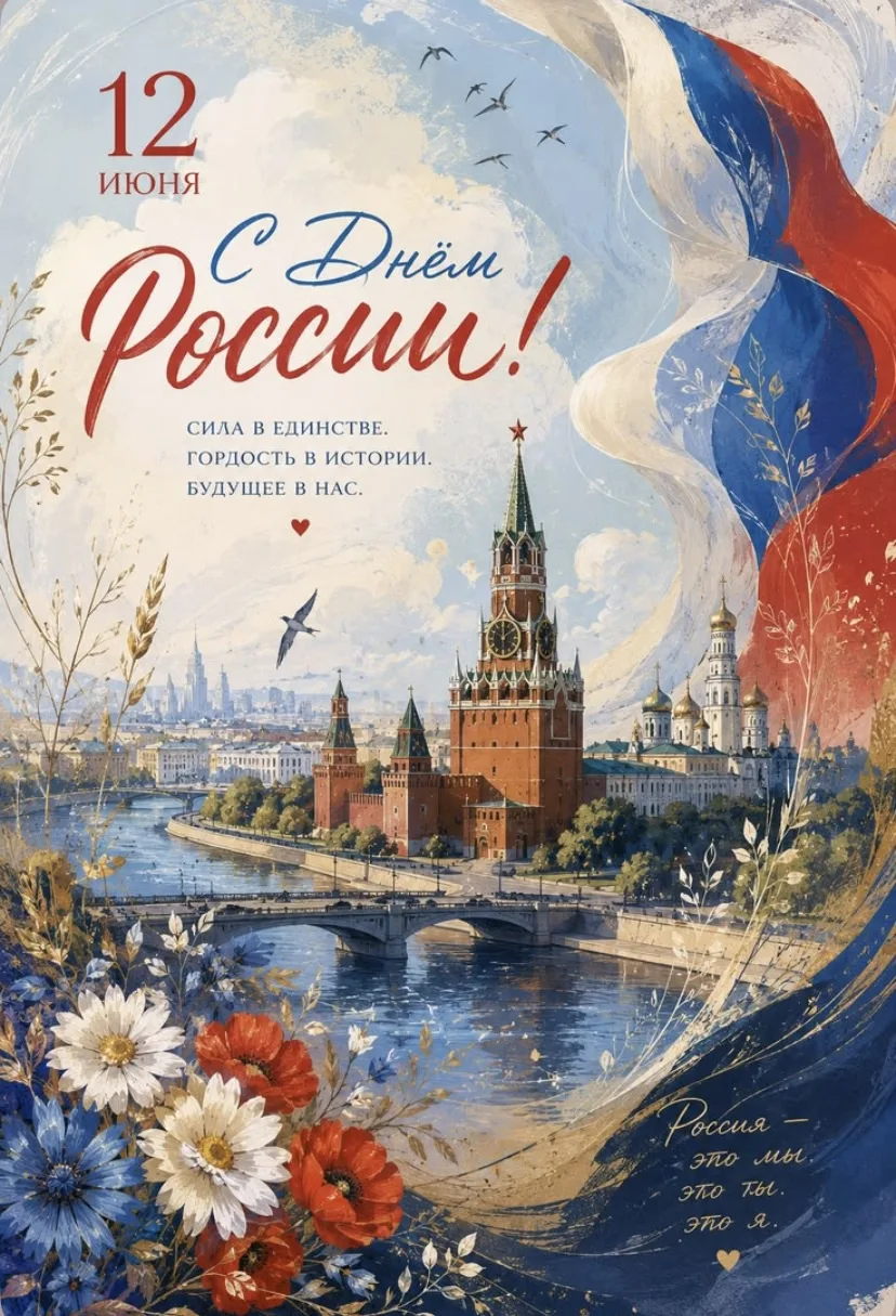 Поздравляю с Днем России! Величие и мощь нашей страны вызывает трепет и уважение. Пусть в душе каждо