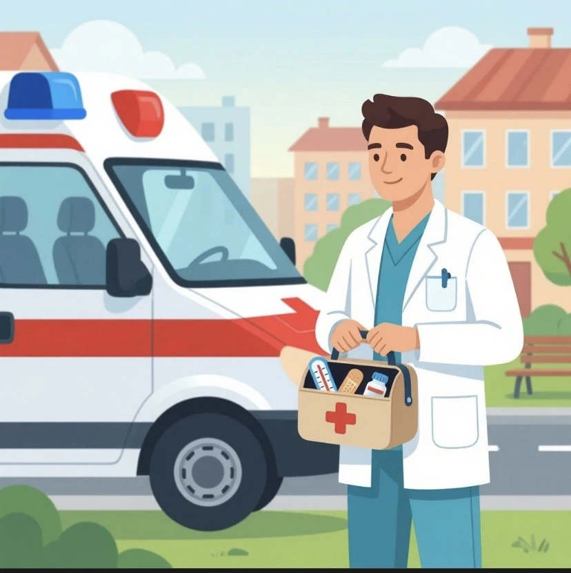 «Профессии безопасности»: Врач скорой помощи. 👨‍⚕🚑

Врач скорой помощи помогает людям, когда им вд