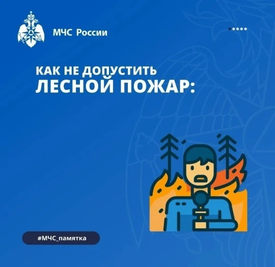 🔥 Пожароопасный сезон в разгаре — напоминаем главное.

 Посещение лесов ограничено, разводить костр
