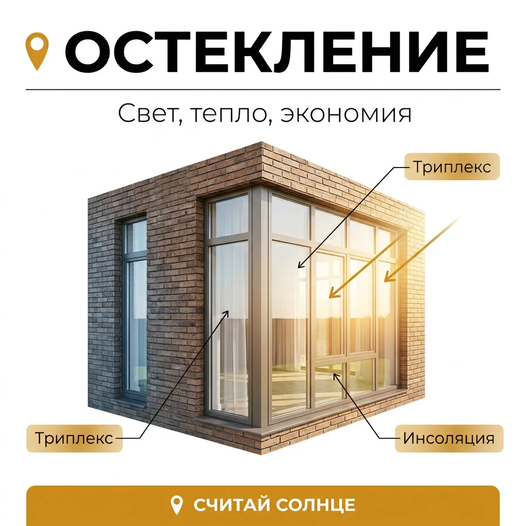 Окна на юг и на север: как ориентация меняет и счёт за отопление, и комфорт