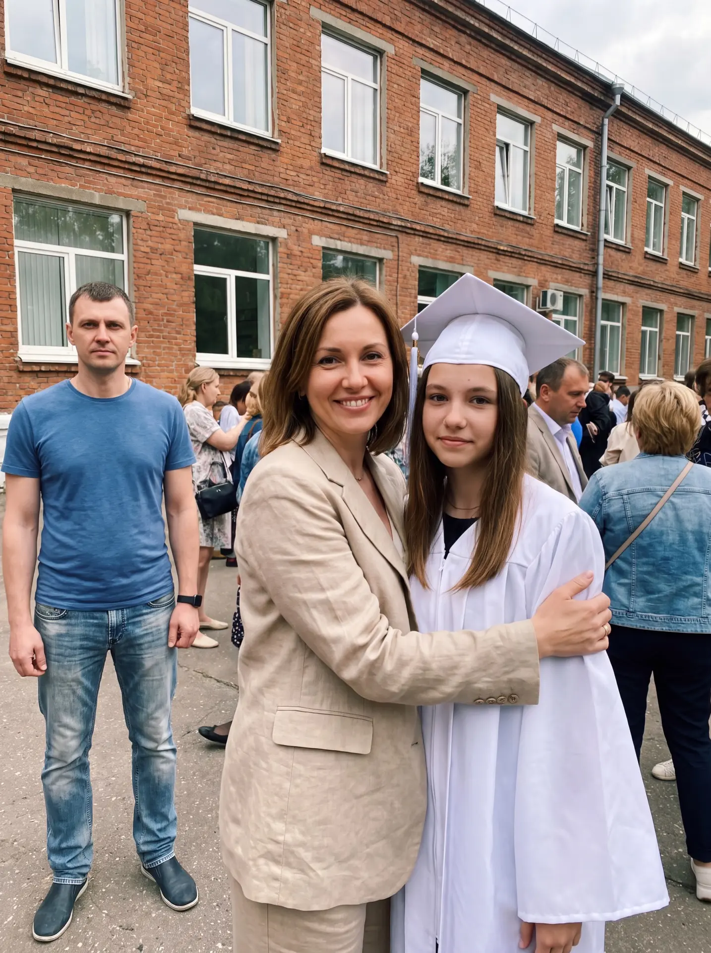Доброе утро. Помогите убрать бывшего с фото, слева стоит в синей футболке. Фото единственное нормаль