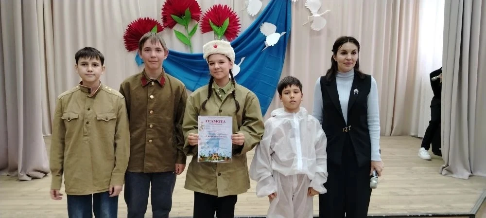 Обучающиеся Кзыл-Ярской школы заняли I место в муниципальном конкурсе инсценированной военно-патриот