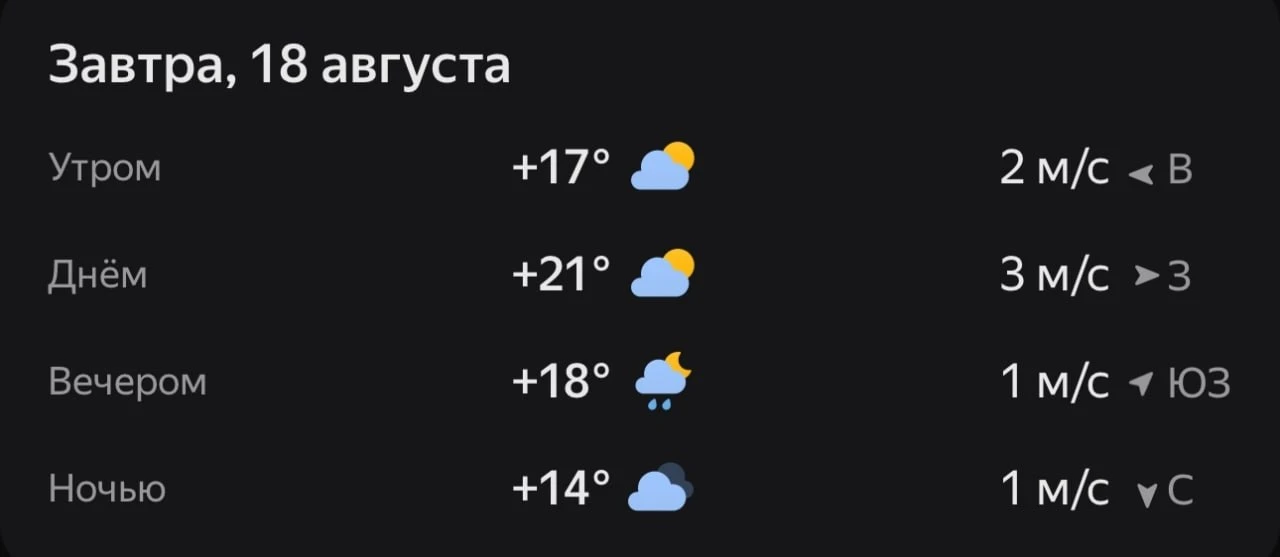Прогноз погоды☀️