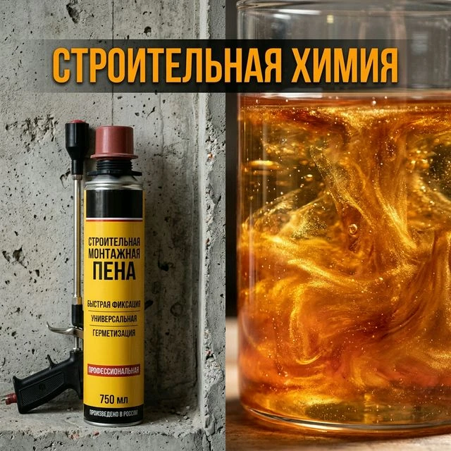 Грунтовка перед шпаклёвкой, монтажная пена в оконном проёме, клей под паркетом, пластиф...
