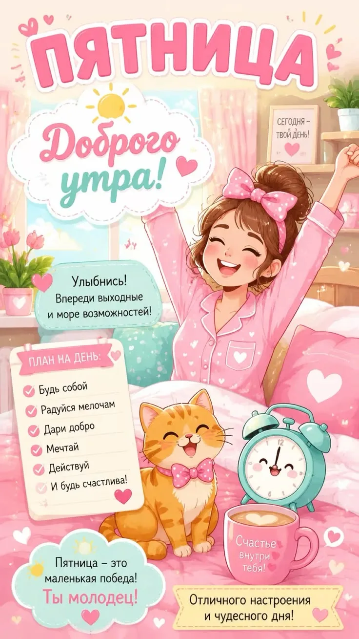 🥰 Ставьте реакции и делитесь открыткой с близкими ❤️