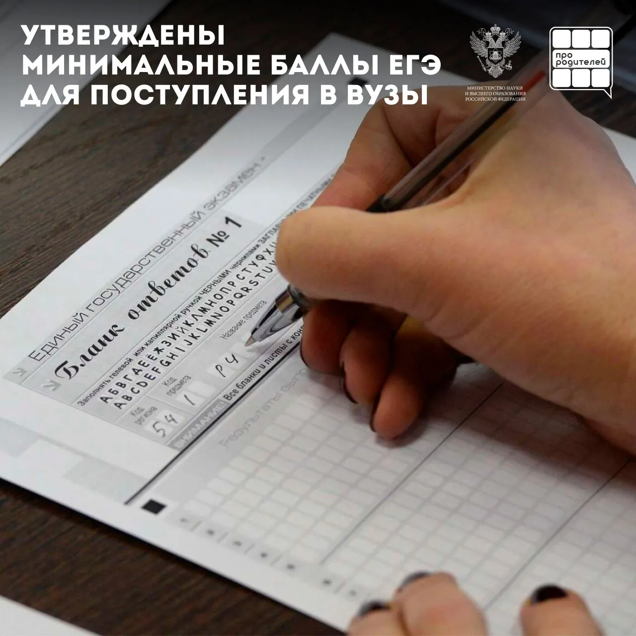 🎓 Минобрнауки установило минимальные баллы ЕГЭ для поступления в вузы