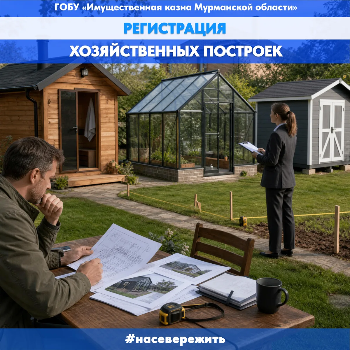 Когда нужно регистрировать бани, теплицы и сараи.
 
Ставить на кадастровый учет и регистрировать пра