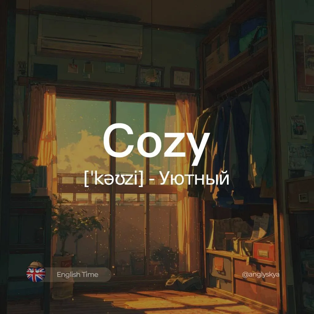 Cozy (ˈkəʊzi) – уютный