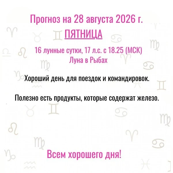 Прогноз на сегодня,