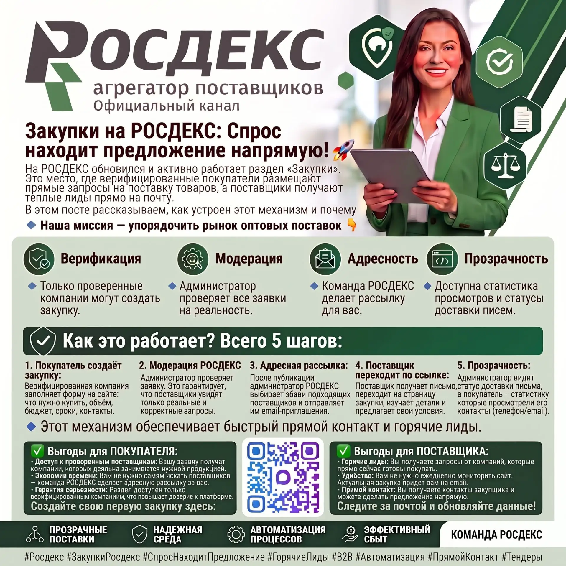 Закупки на РОСДЕКС: Спрос находит предложение напрямую! 🚀